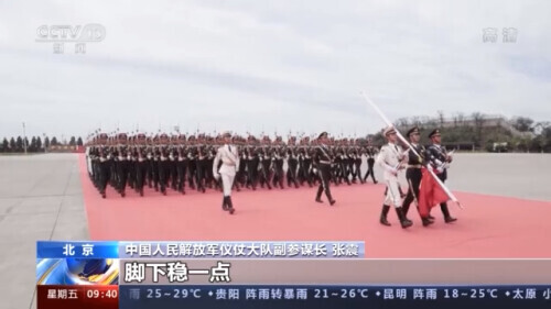 这就是中国的牌面，三军仪仗队练眼神迎风40秒不眨眼